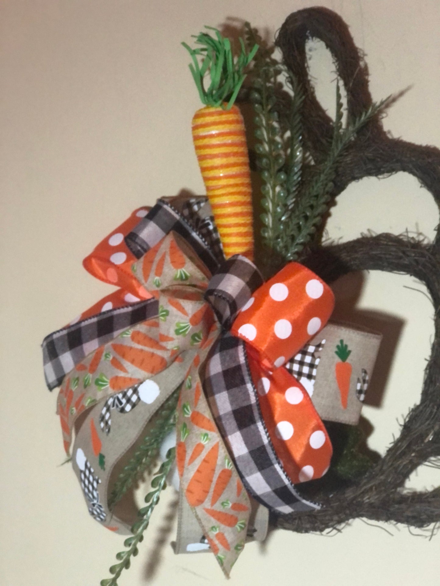 Grapevine Carrot/Bunny Easter Wreath