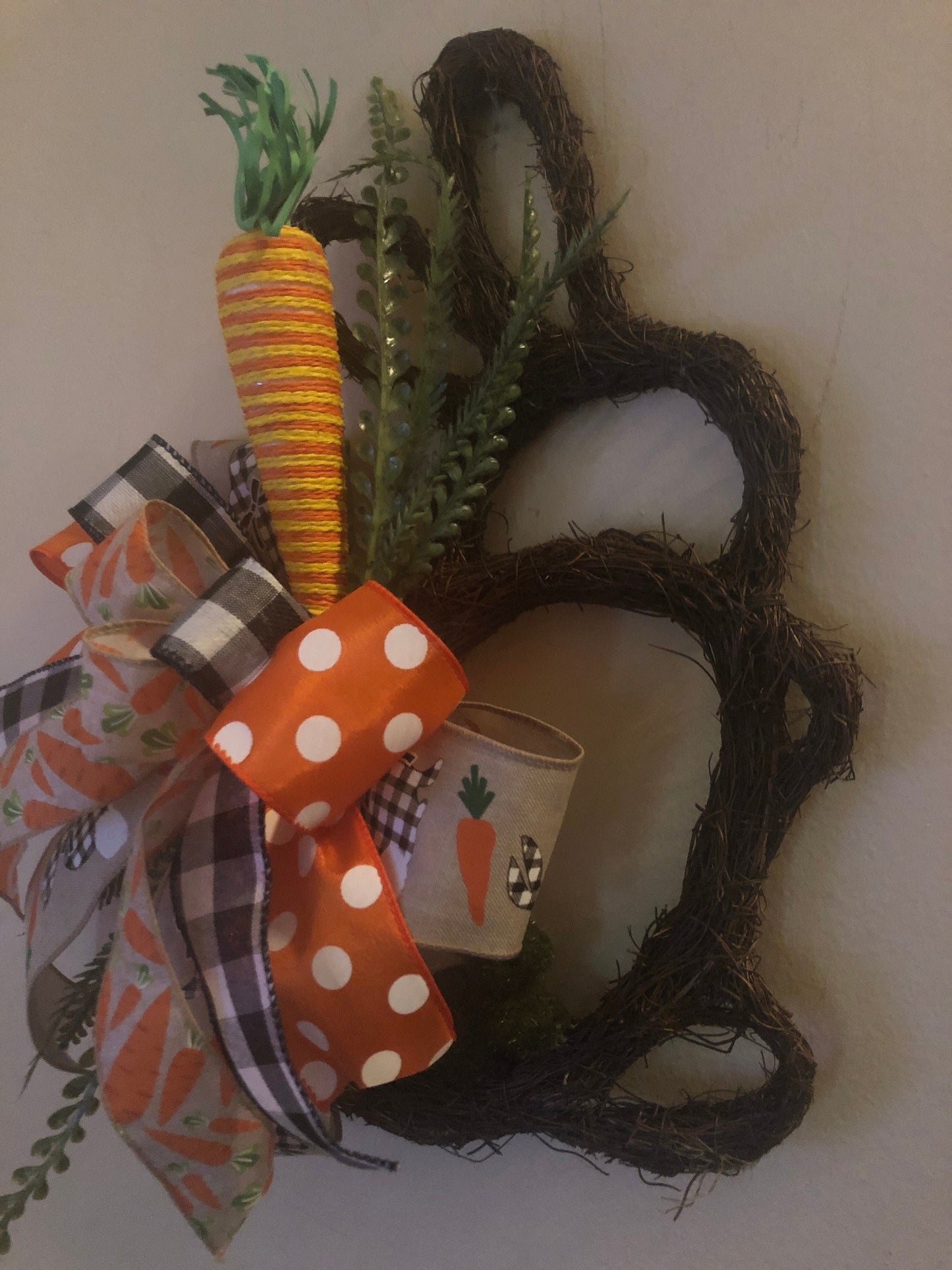 Grapevine Carrot/Bunny Easter Wreath