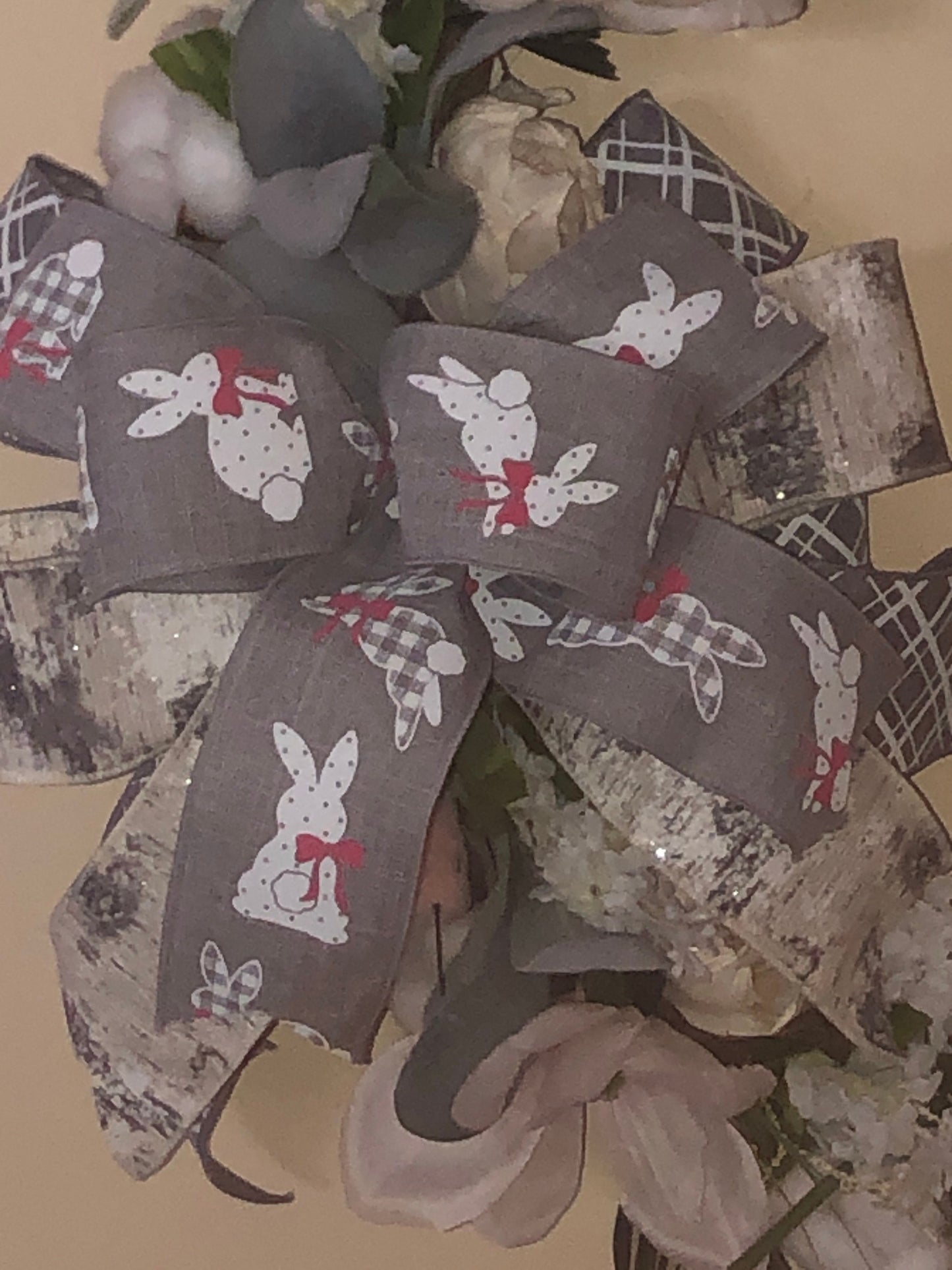 Easter Shades of Grey Grapevine wreath