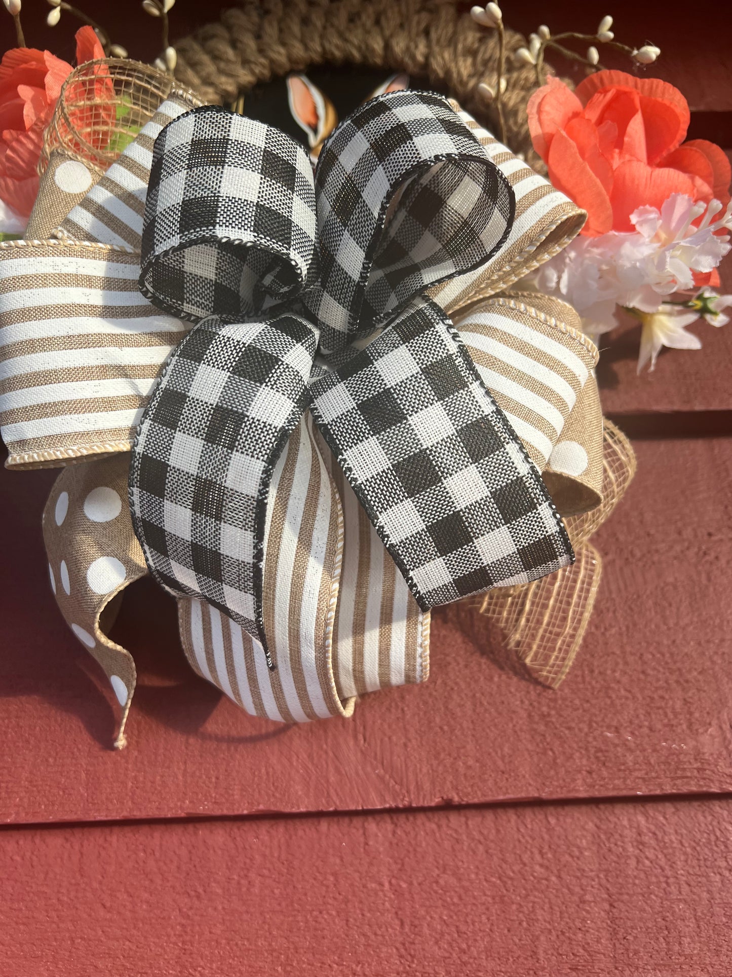 Easter Rope Bunny with Bunny Sign