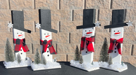Wooden Snowmen