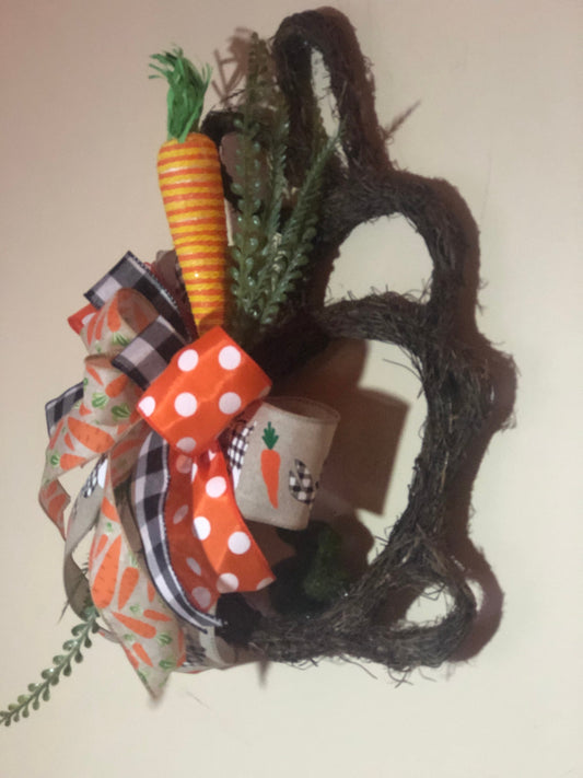 Grapevine Carrot/Bunny Easter Wreath