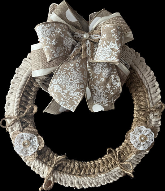 Neutral rope wreath